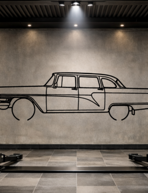 Volga GAZ 13 Chaika Metal Car Silhouette