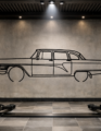 Volga GAZ 13 Chaika Metal Car Silhouette